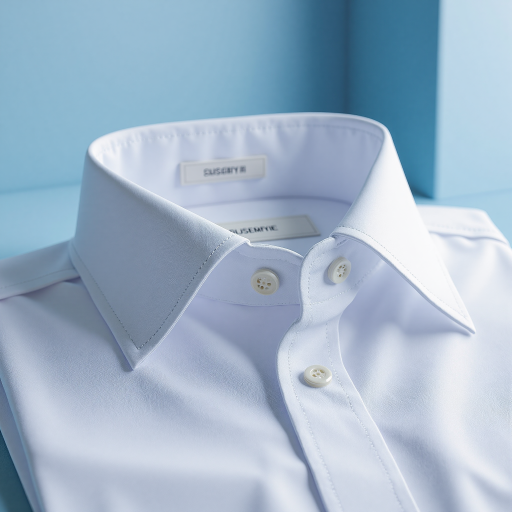 四十岁左右中年男性头像，穿白色衬衫，蓝色背景，正面微笑，明亮自然光