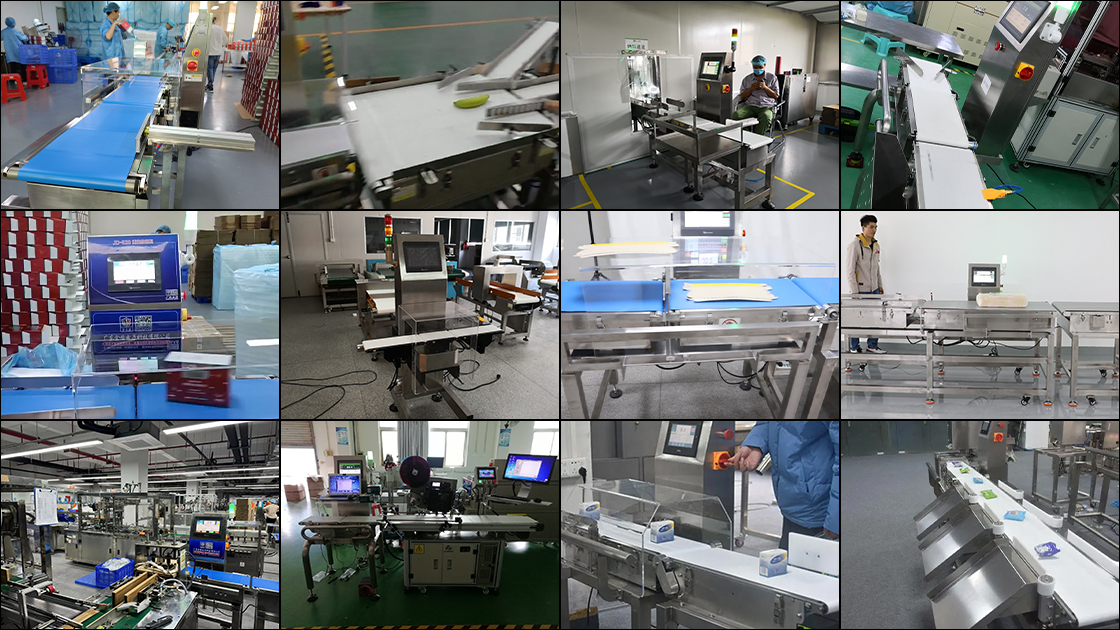 电子工厂自动化车间，多台设备协同作业，LED显示屏实时监控生产数据